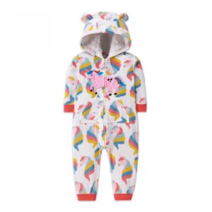 Adorable and Comfy Girls Unicorn Romper.
