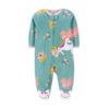 romper green Baby Rompers – Cozy Fleece Animal Jumpsuit (0–12M)